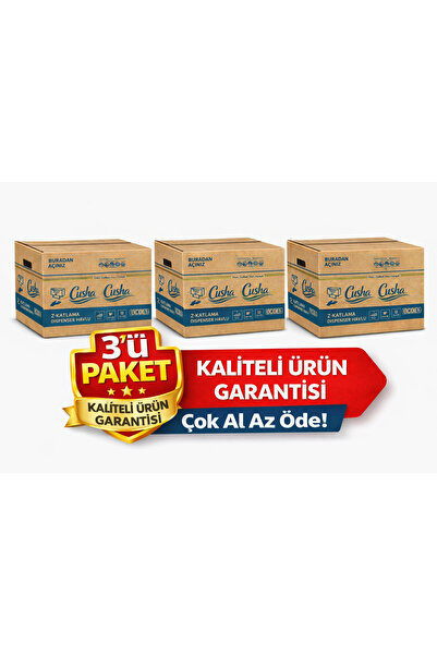 CUSHA EKONOMİK Z Katlama Dispenser Havlu 36 Paket 3 lü