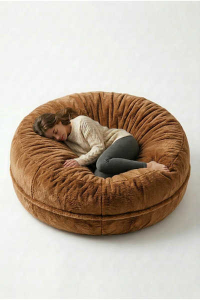 Pufero Pufio Dev Boy Rengarenk Dev Puf Özel Tasarım