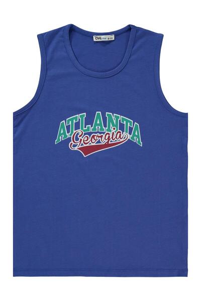 Civil Boys Tricou Atlanta cu imprimeu pentru copii 10-13 ani - Albastru 10-11...