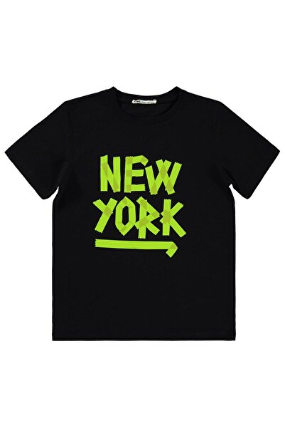 Civil Boys Njujork Štampano majica za decu 10-13 godina - crna 11-12 godina
