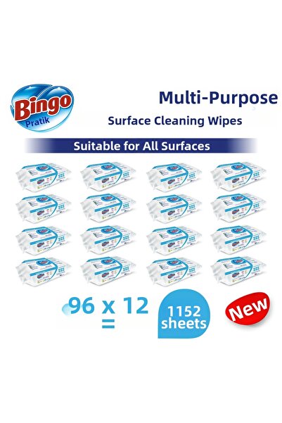 Bingo Prosoape de curățare a suprafețelor, parfumate cu săpun alb, 96 bucăți ...
