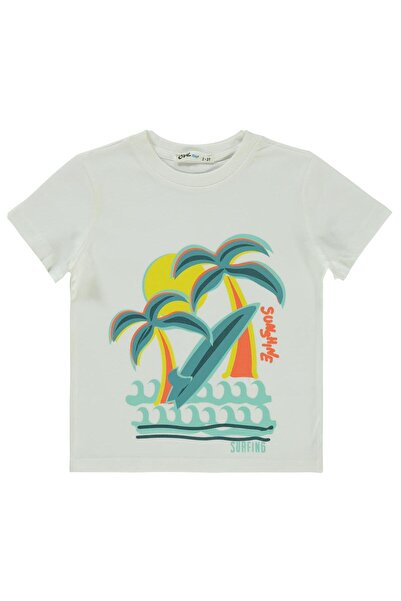 Civil Boys Tricou băiat 2-5 ani - Ecru