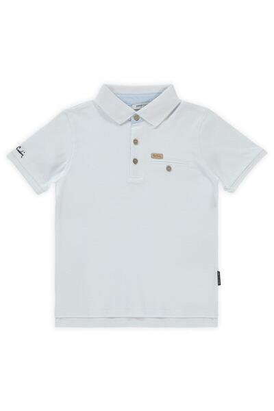 Pierre Cardin تي شيرت لاكوس للأعمار من 6 إلى 9 سنوات - أبيض