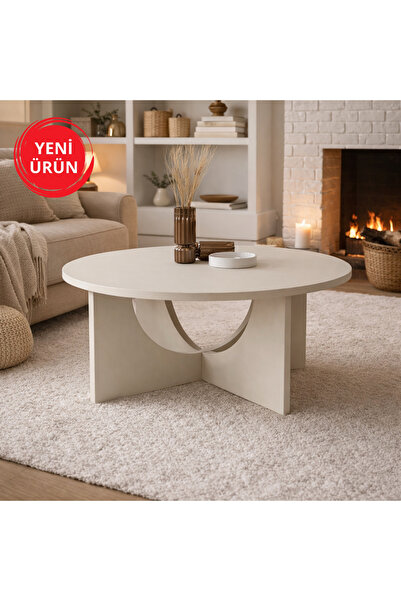 Dekorister Lemmar Orta Sehpa, Modern Salon ve Oturma Odası Sehpası Kumtaşı