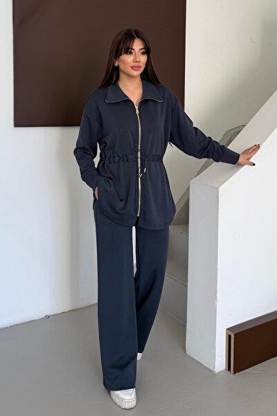 Balenbi oversized Φερμουάρ Με κορδόνι στη μέση Λαιμόκοψη πόλο Μοντάλ Γυναικεί...