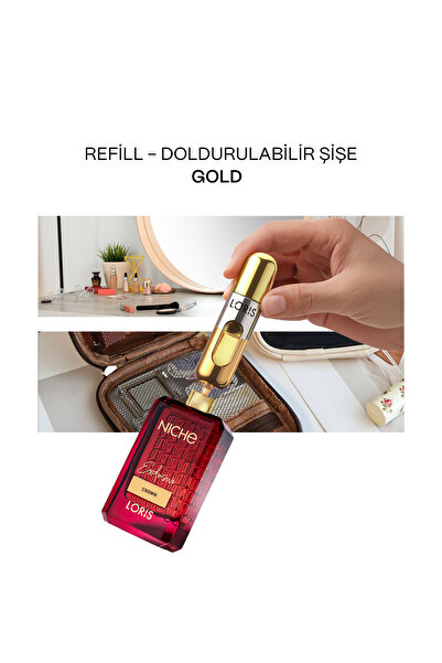 Loris Doldurulabilir Mini Parfüm Şişesi 5 ML | Gold