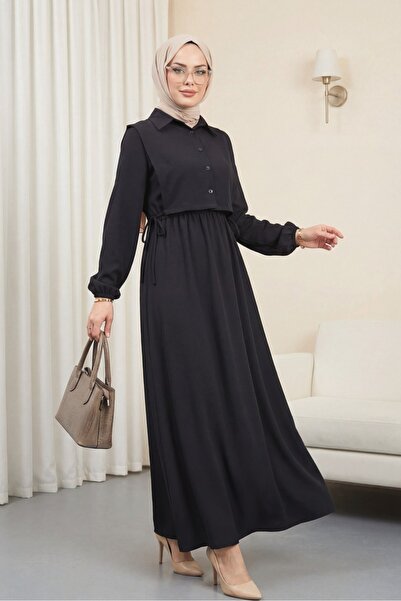 Modamorfo طقم فستان بتفاصيل قميص