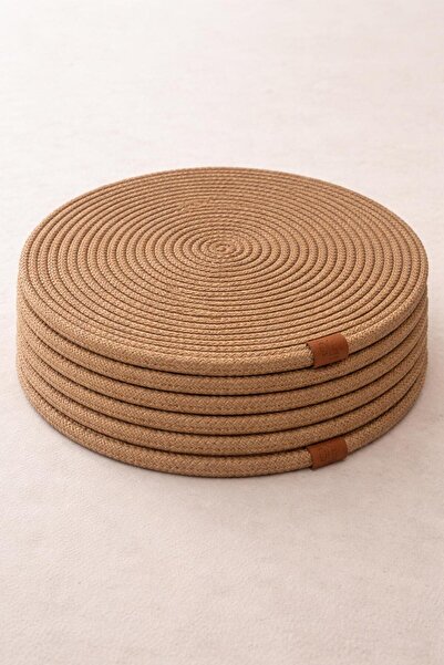 Aguila Home مجموعة سوبلا من الجوت بلون القش المطلوب بشدة، مكونة من مفرش طاولة...