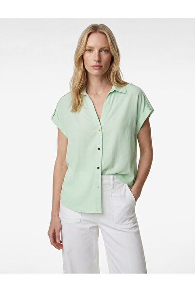 Koton Cămașă cu mânecă scurtă și detalii tip epoleți, aspect in