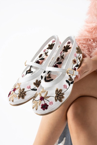 StWenn Y Okrugli vrh Luksuzne ženske balerinke sa mrežastim vezom i detaljima...