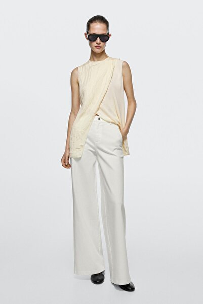 Massimo Dutti Yüksek bel palazzo jean