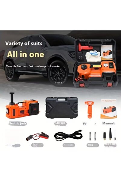 Genel Markalar Elektrikli Araba Kriko Kiti 5 Ton 12v Hidrolik Kriko Seti