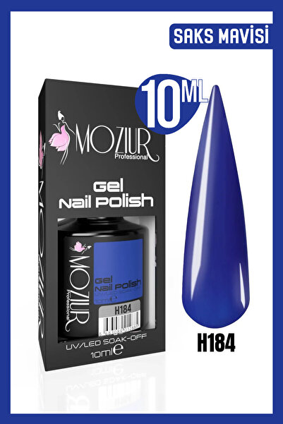 MOZIUR Kalıcı Oje Uv Led H184 (SAKS MAVİSİ) 10ml