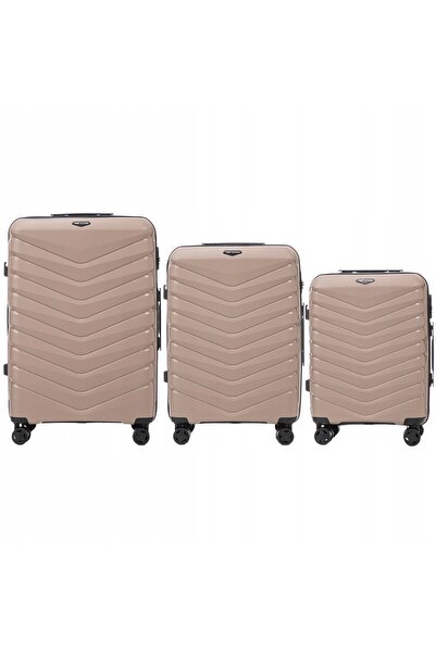 WINGS BRAND Set de bagaje WINGS PHOENIX 2.0 CHAMPAGNE - Design durabil din po...