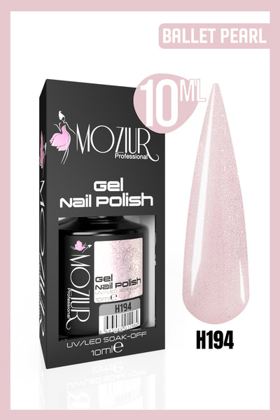 MOZIUR Kalıcı Oje Uv Led H194 (IŞILTILI SERİ) 10ml