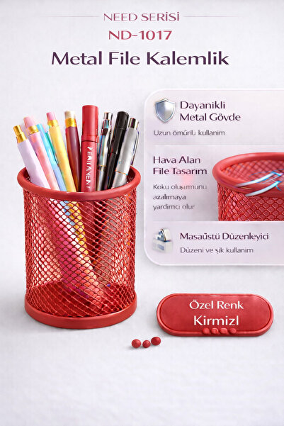 Need Metal File Kalemlik Kırmızı ND-1017