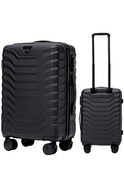 wings Valiză rigidă de cabină PEAFOWL cu 4 roți, 38L, neagră