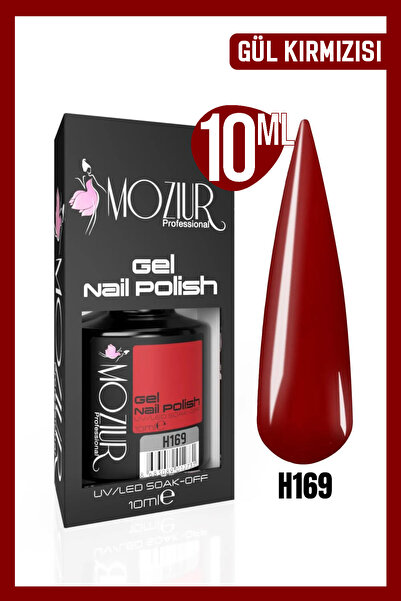 MOZIUR Kalıcı Oje Uv Led H169 (KIRMIZI SERİSİ) 10ml