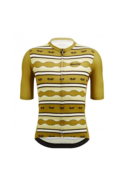 Santini Tricou ciclism bărbați Pendelton - Galben - S