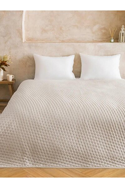 LC Waikiki Brown Double Bedspread (S6)