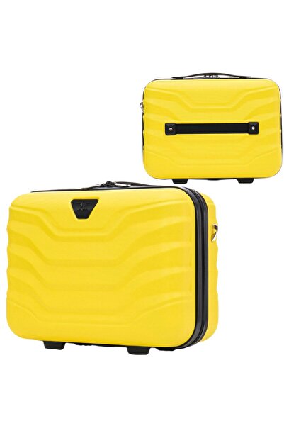 wings Geantă de călătorie Peafowl, ABS compactă, unisex, galbenă, capacitate 15L