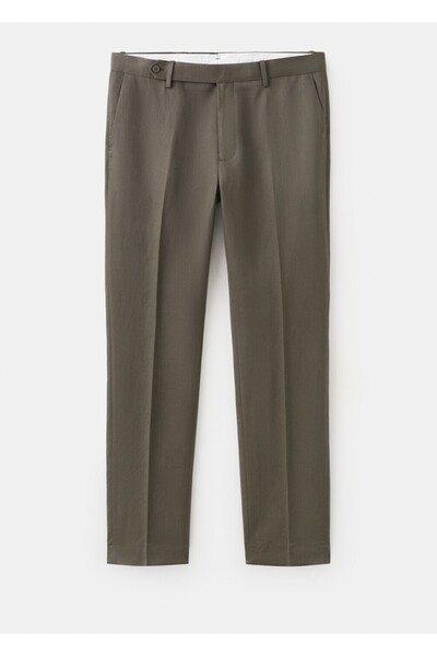 MANGO Man Slim fit lyocell keten pantolon