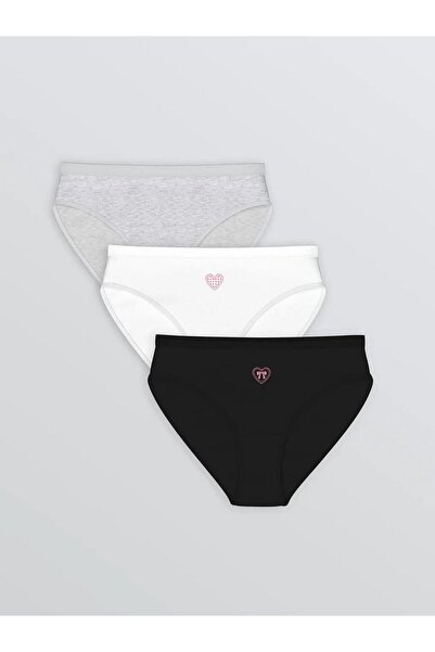 LC Waikiki Crne Štampano bikini gaćice 3-pak (S6)