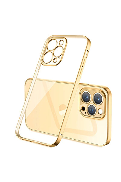 OEM حافظة شفافة ذات حواف ملونة لهاتف iPhone 13 Pro مع حماية للكاميرا من السيل...