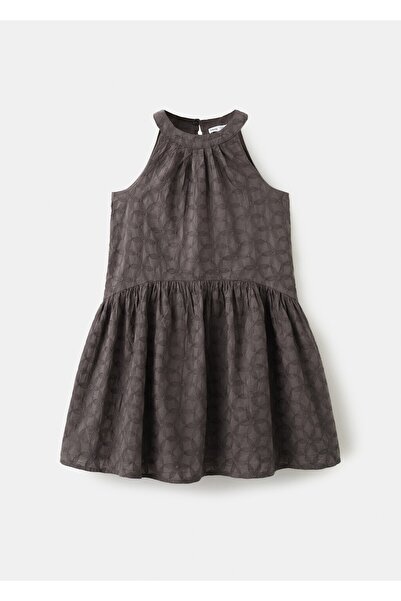 MANGO Kids Çiçek işlemeli elbise
