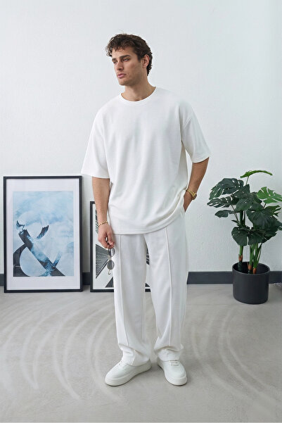 Wonraces Men's Oversized Comfortable Fit Premium Soft Textured Cotton Piece S...