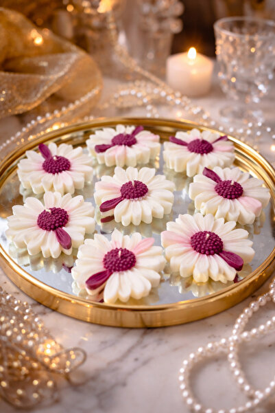 Handmade Bloom Ritual Set 8 Lumanari Plutitoare din Ceara Naturala de Soia Premium, Marturii Eveniment si Rit