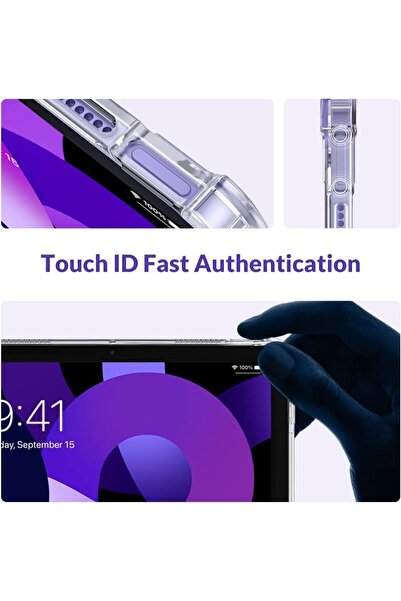 ZMOBILE İpad Air 11" M2 2024 6. Nesil Uyumlu Şeffaf Silikon Kılıf Anti Shock Koruyucu Tablet Kılıfı