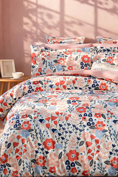 İQON Fitted Sheet Bedding Set Single Size Petunia Somonn
