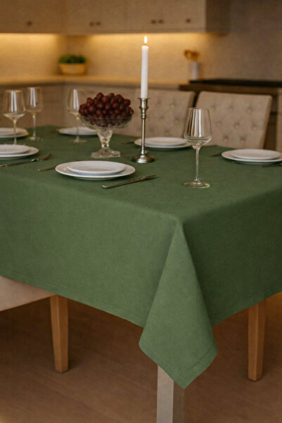 Rona Home Χακί Πράσινο Απλό Τραπεζομάντηλο |   Ανθεκτικό στους λεκέδες , Ανθε...