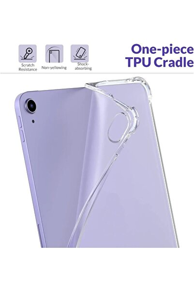 ZMOBILE İpad Air 11" M2 2024 6. Nesil Uyumlu Şeffaf Silikon Kılıf Anti Shock Koruyucu Tablet Kılıfı