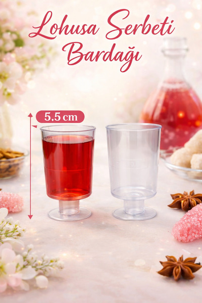 maycup Shot Bardağı Lohusa Şerbet İkram Bardağı Kahve Yanı 50cc Ayaklı Bardak...