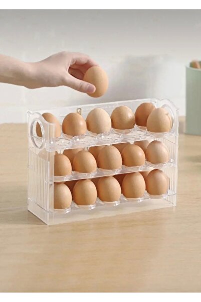 Sungroup Organizator de ouă pentru frigider, suport pentru ouă cu 30 de compa...