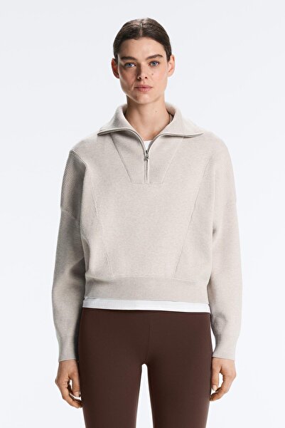 Oysho Balıkçı yaka fitilli örgü kazak