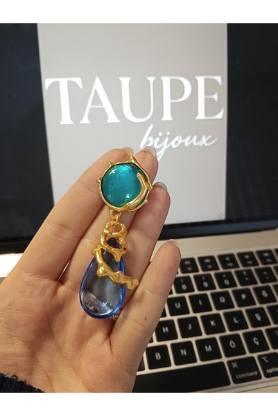 TAUPE Bijoux Nora Colorful Stone Statement Earrings
