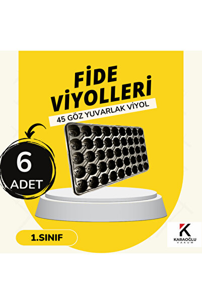 KARAOĞLU VAKUM AMBALAJ Fide Viyol 6 Adet 45 Göz Fide Viyolü Fidelik Fide Altl...