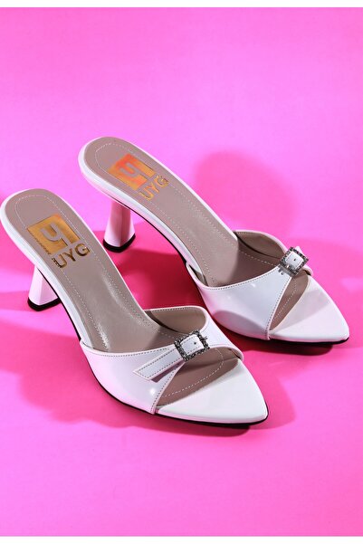 UYEGE Katerin serija ženskih belih lakiranih kožnih cipela sa šiljatim vrhom ...