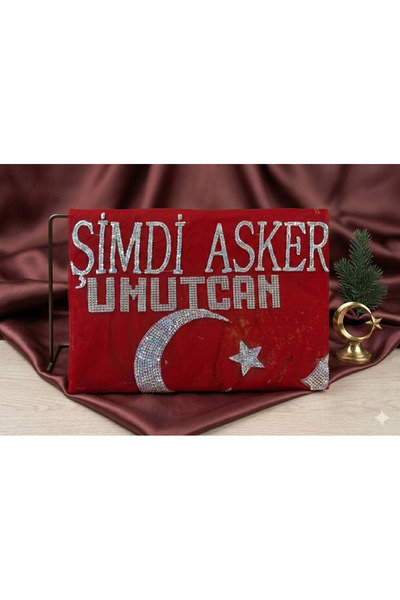 GÜVEN O Şimdi Asker Kişiye Özel Asker Örtüsü Eldiven Takımlı Asker Yazması As...