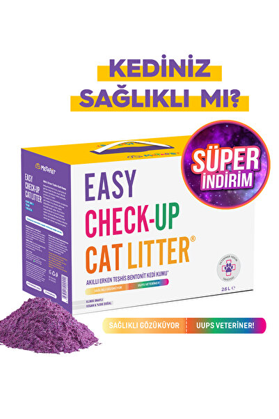 Metapet Renk Değiştiren Akıllı Kedi Kumu, Hızlı Check-up, Kokusuz Doğal Ve To...