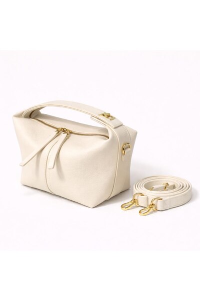 ÇANTAM GELSİN γυναικεία κρεμ τσάντα χεριών και ώμου