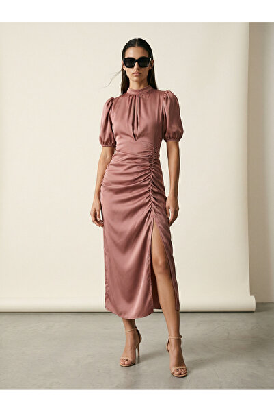 Phoenix Women Φόρεμα με σατέν ντραπέ με σκίσιμο