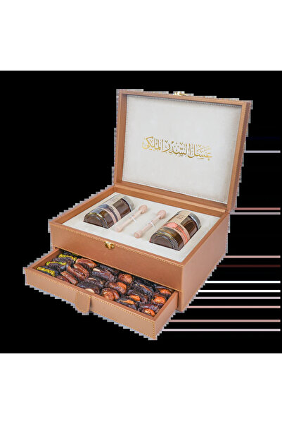 Al Malaky Royal علبة رمضان الذهبية جلد ذات الدرج - سدر إماراتي نقي 250 غرام و...