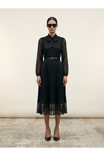 Phoenix Women Eteği Pliseli Tül Elbise