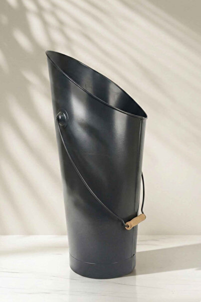 Desen Dekorasyon Metal Odun Kömür Şemsiyelik Kovası Antrasit