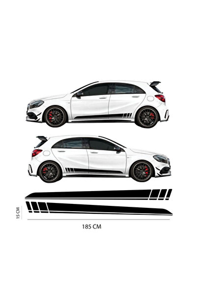Dijitonline قطعتان من ملصقات شريط الخطوة الجانبية اليمنى واليسرى - ملصق سيارة...
