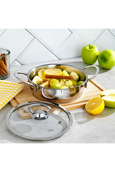 Schafer Micro Mini Basık Çelik Tencere 16Cm-2 Parça